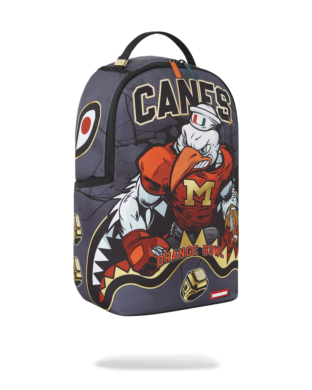 SPRAYGROUND CANES MUSCLE UNIVERSITY OF MIAMI BACKPACK (WITH WARREN SAPP)