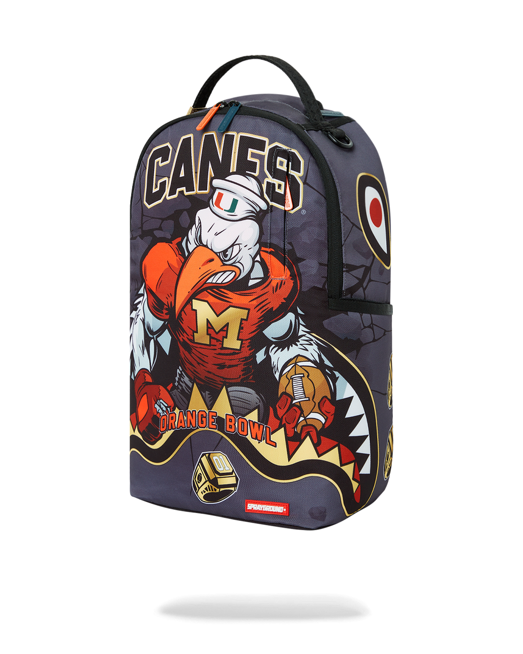SPRAYGROUND CANES MUSCLE UNIVERSITY OF MIAMI BACKPACK (WITH WARREN SAPP)