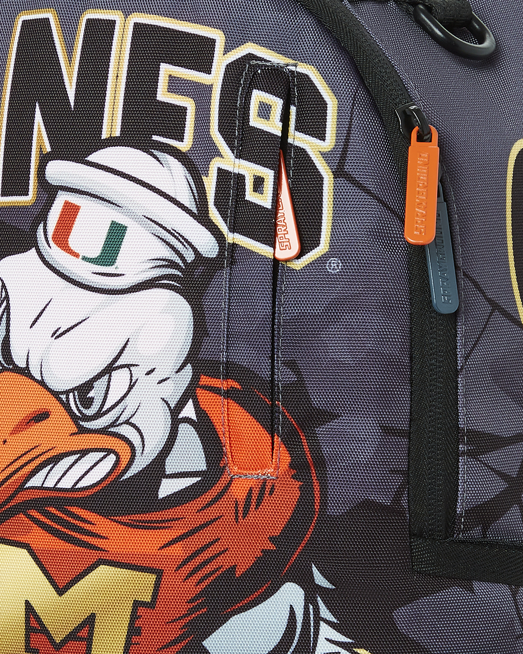 SPRAYGROUND CANES MUSCLE UNIVERSITY OF MIAMI BACKPACK (WITH WARREN SAPP)