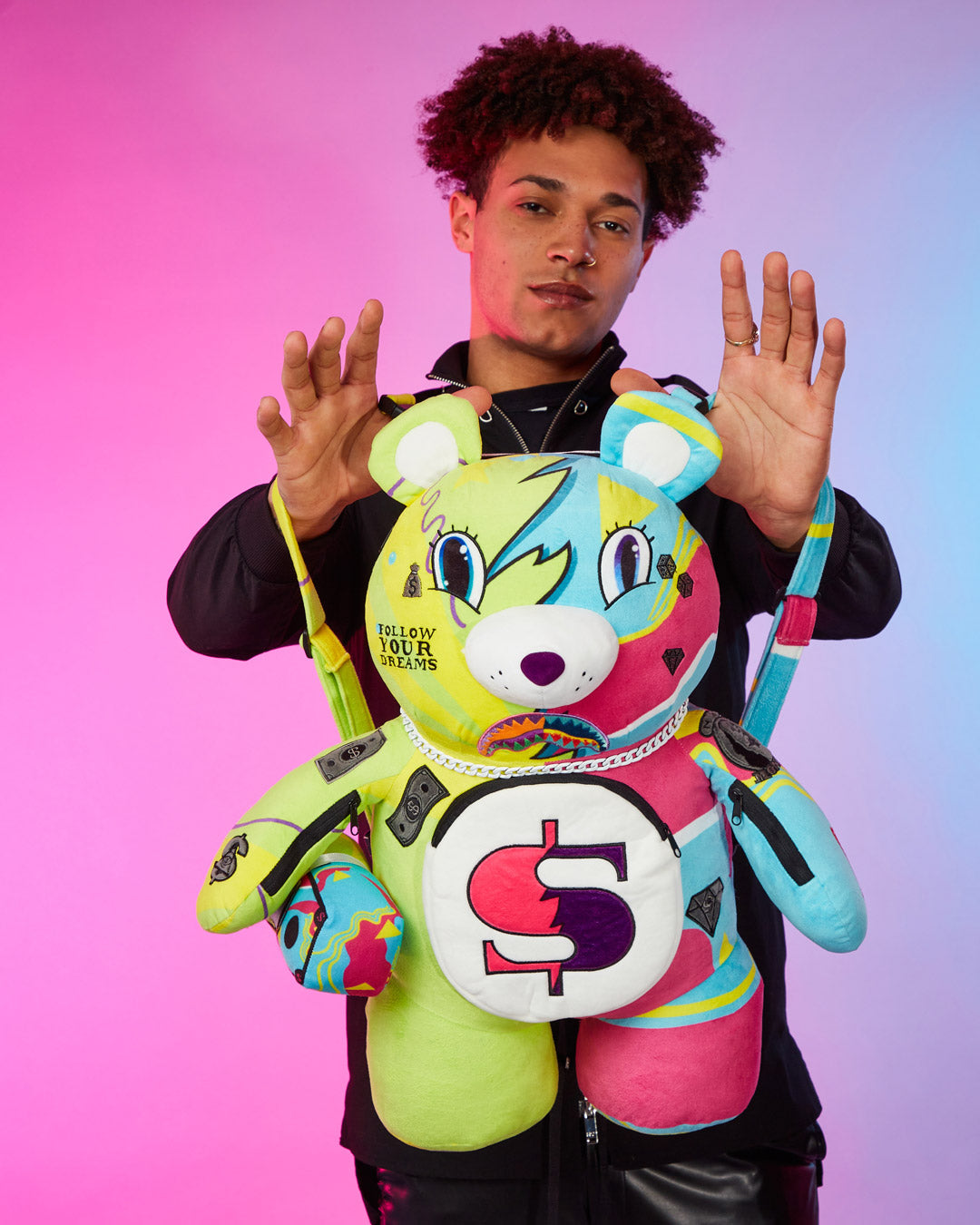 SPRAYGROUND SUPER WEIRD MONEYBEAR TEDDYBEAR BACKPACK