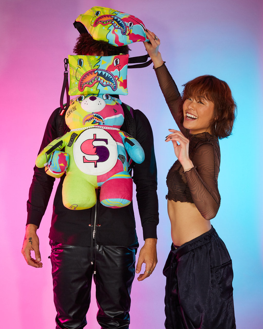 SPRAYGROUND SUPER WEIRD MONEYBEAR TEDDYBEAR BACKPACK