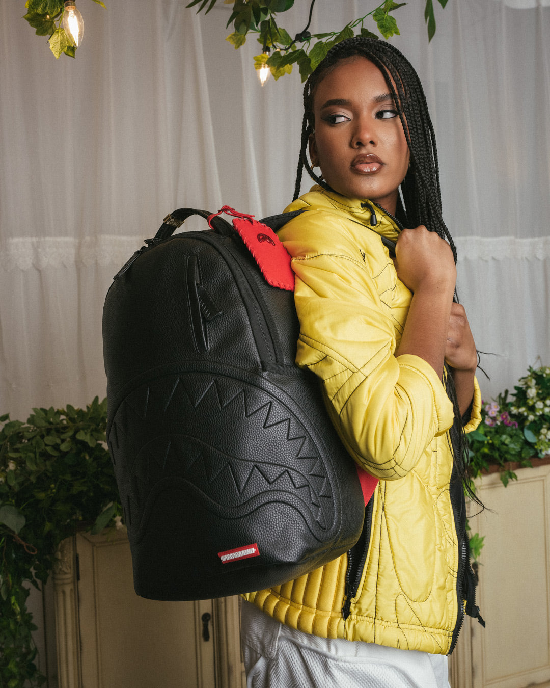 SPRAYGROUND EMBOSSED SHARK TRAVELER BACKPACK (DLXV)
