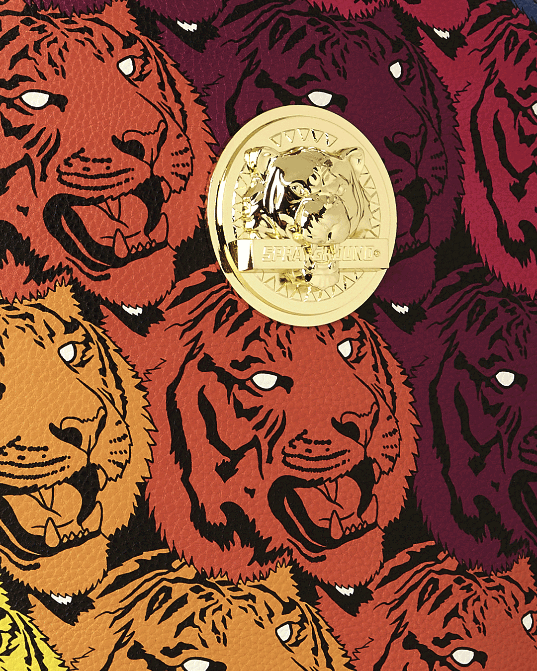 SPRAYGROUND TIGER ROAR GOLD PLATED BACKPACK
