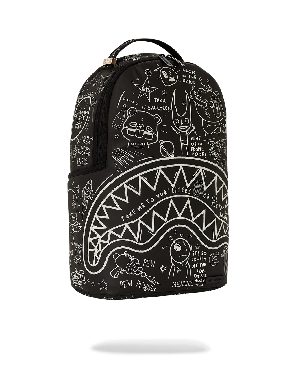 SPRAYGROUND GLOW THE SPACE BACKPACK (GLOW IN THE DARK EFFECT)