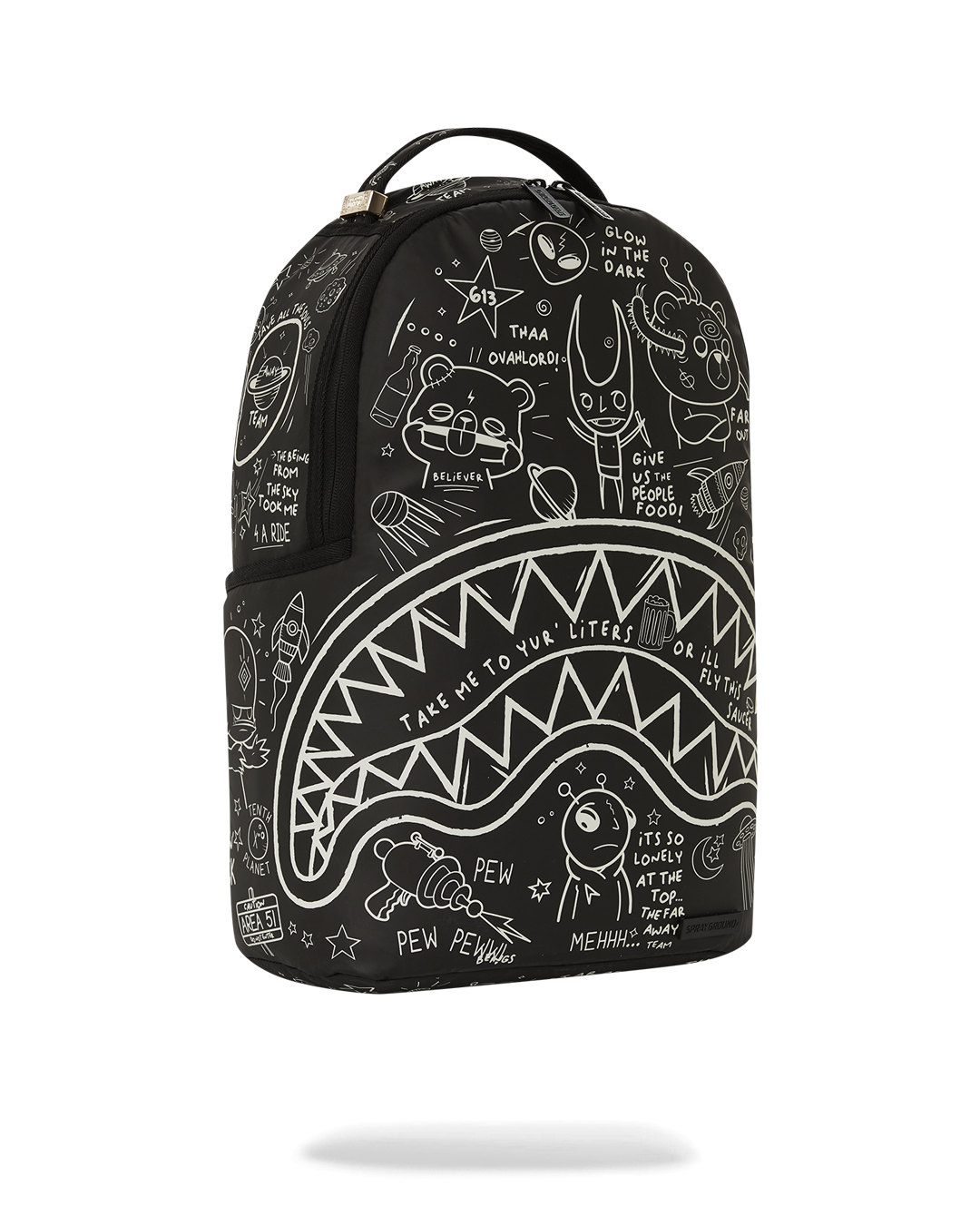 SPRAYGROUND GLOW THE SPACE BACKPACK (GLOW IN THE DARK EFFECT)