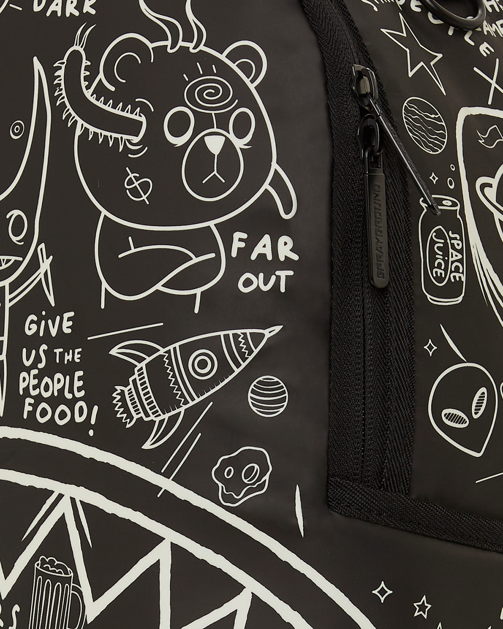 SPRAYGROUND GLOW THE SPACE BACKPACK (GLOW IN THE DARK EFFECT)