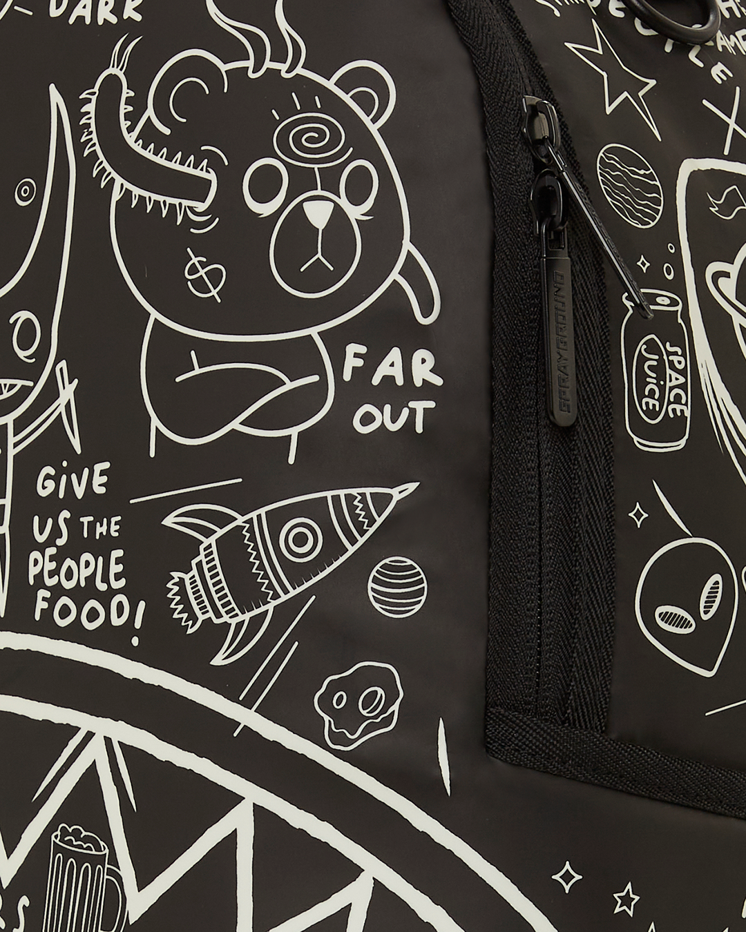 SPRAYGROUND GLOW THE SPACE BACKPACK (GLOW IN THE DARK EFFECT)