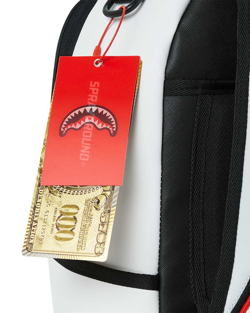SPRAYGROUND SHARK CENTRAL SPLIT BACKPACK BLK/WHT (DLXV)