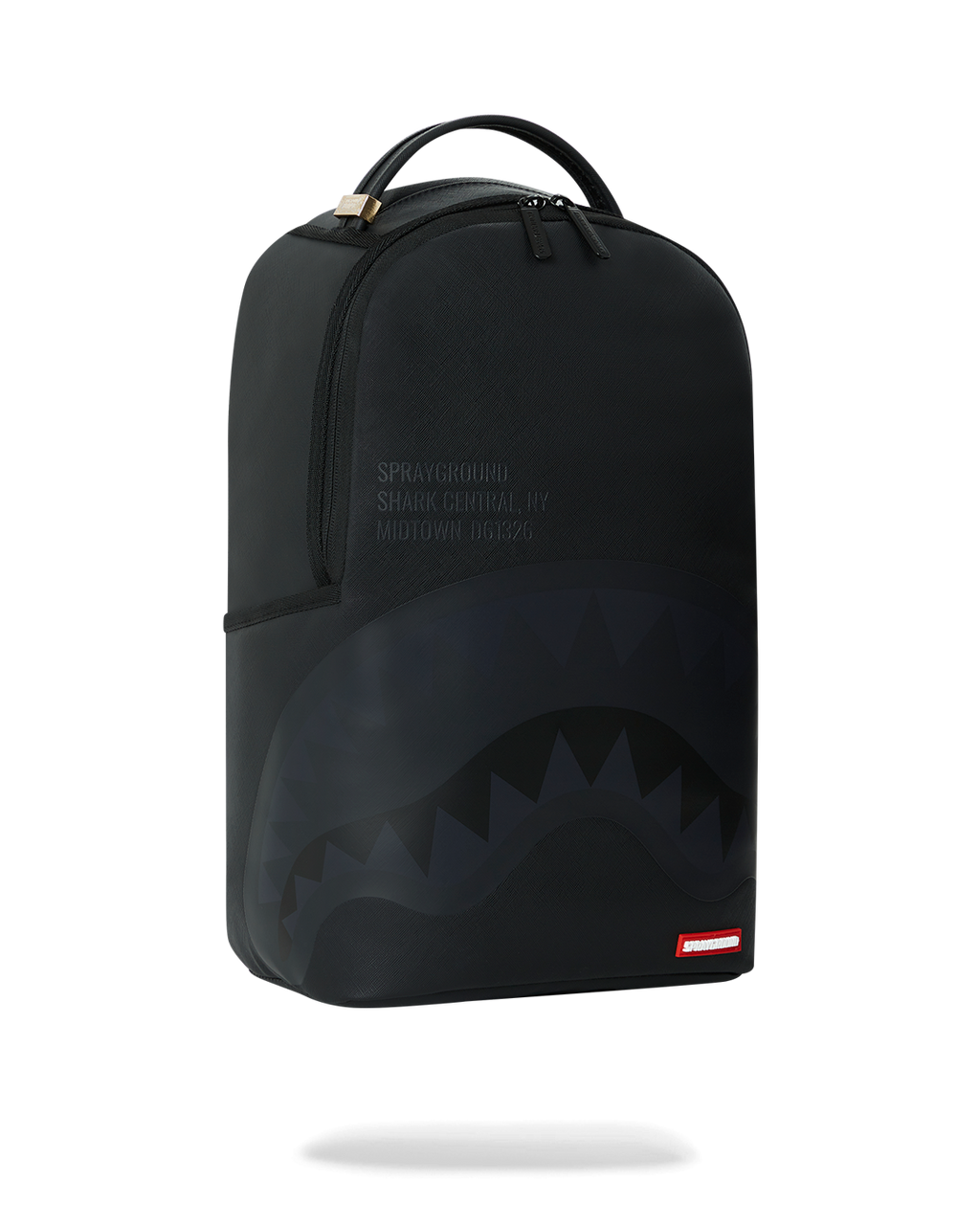 SPRAYGROUND SHARK CENTRAL (BLK ON BLK) BACKPACK (DLXV)