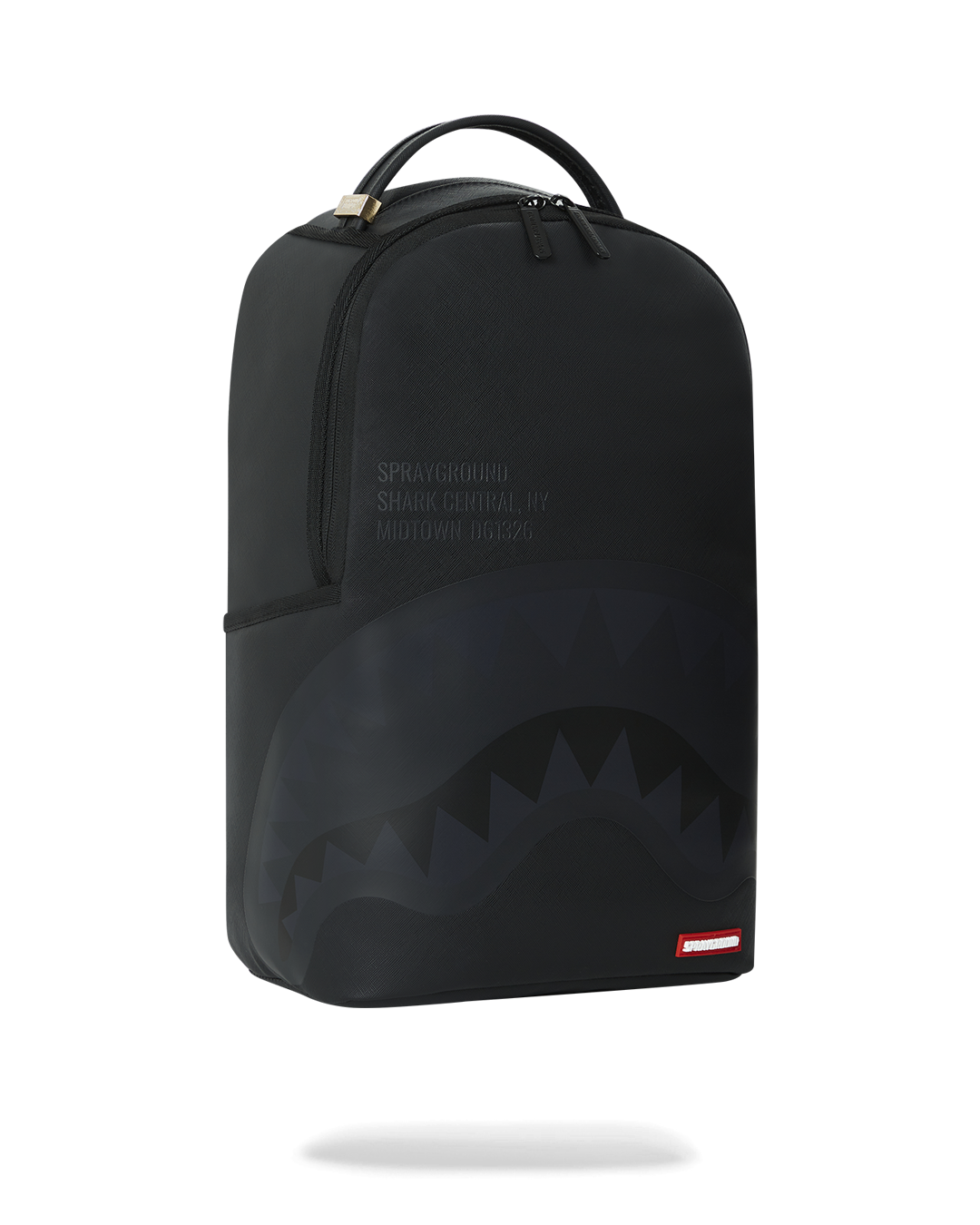 SPRAYGROUND SHARK CENTRAL (BLK ON BLK) BACKPACK (DLXV)