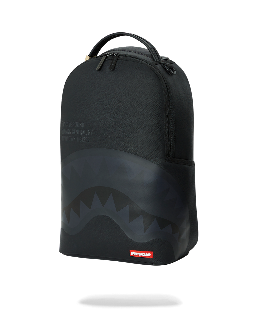 SPRAYGROUND SHARK CENTRAL (BLK ON BLK) BACKPACK (DLXV)