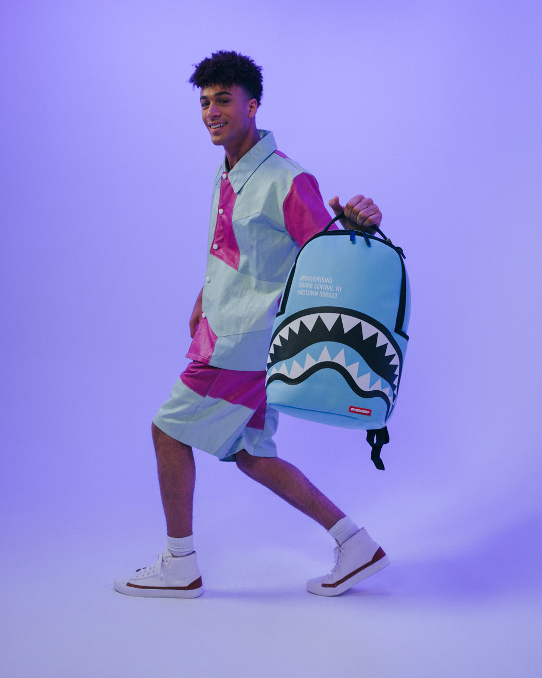 SPRAYGROUND SHARK CENTRAL (BLUE) BACKPACK (DLXV)