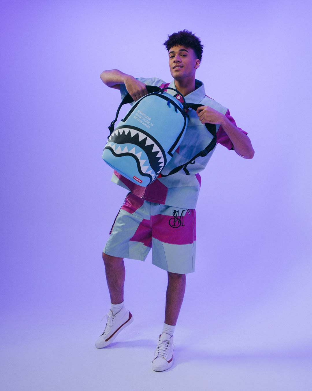 SPRAYGROUND SHARK CENTRAL (BLUE) BACKPACK (DLXV)