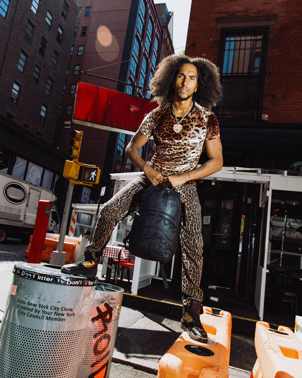 SPRAYGROUND AFRICAN INTELLIGENCE 9 APEX GENIUS BACKPACK - SANDFLOWER COLLAB