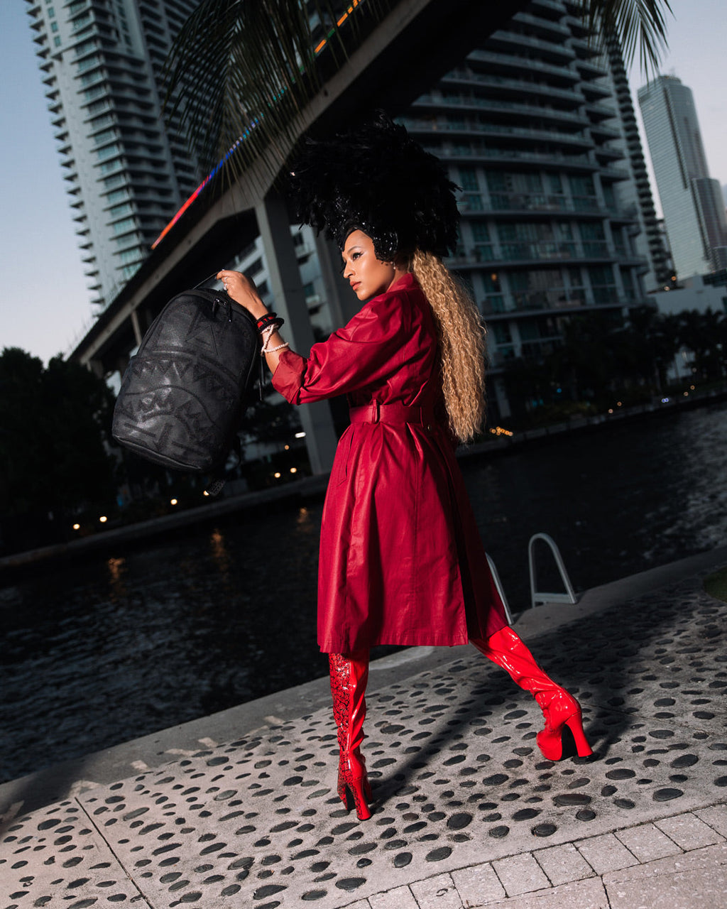 SPRAYGROUND AFRICAN INTELLIGENCE 9 APEX GENIUS BACKPACK - SANDFLOWER COLLAB