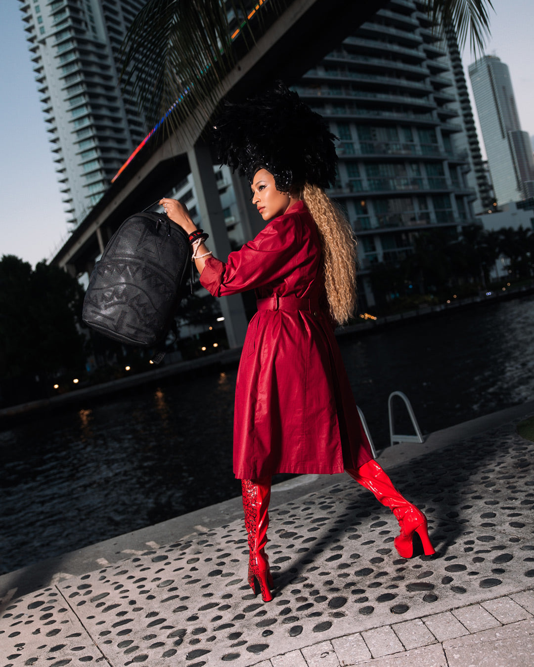 SPRAYGROUND AFRICAN INTELLIGENCE 9 APEX GENIUS BACKPACK - SANDFLOWER COLLAB