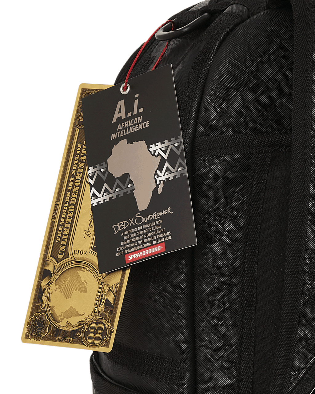 SPRAYGROUND AFRICAN INTELLIGENCE 9 APEX GENIUS BACKPACK - SANDFLOWER COLLAB