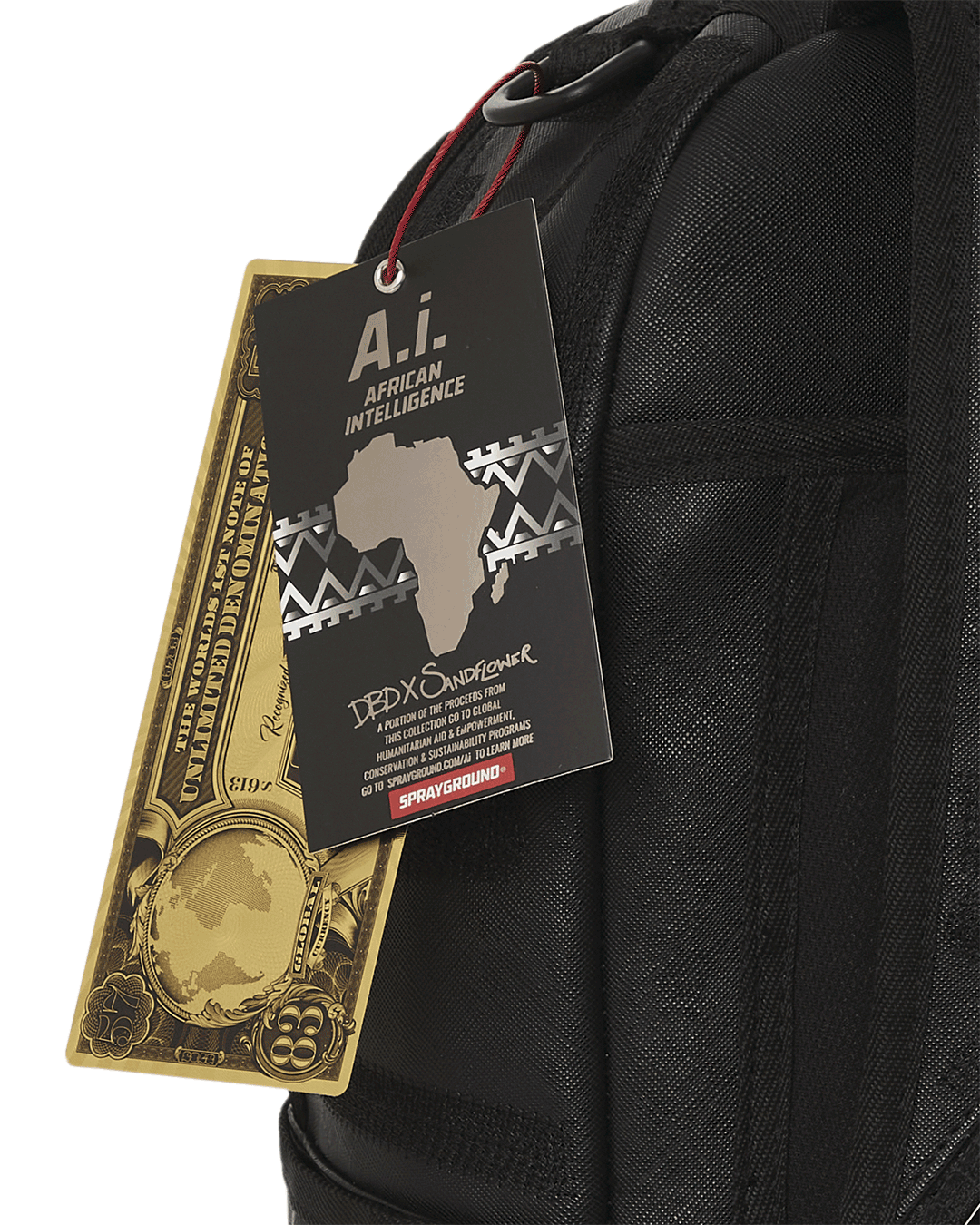 SPRAYGROUND AFRICAN INTELLIGENCE 9 APEX GENIUS BACKPACK - SANDFLOWER COLLAB