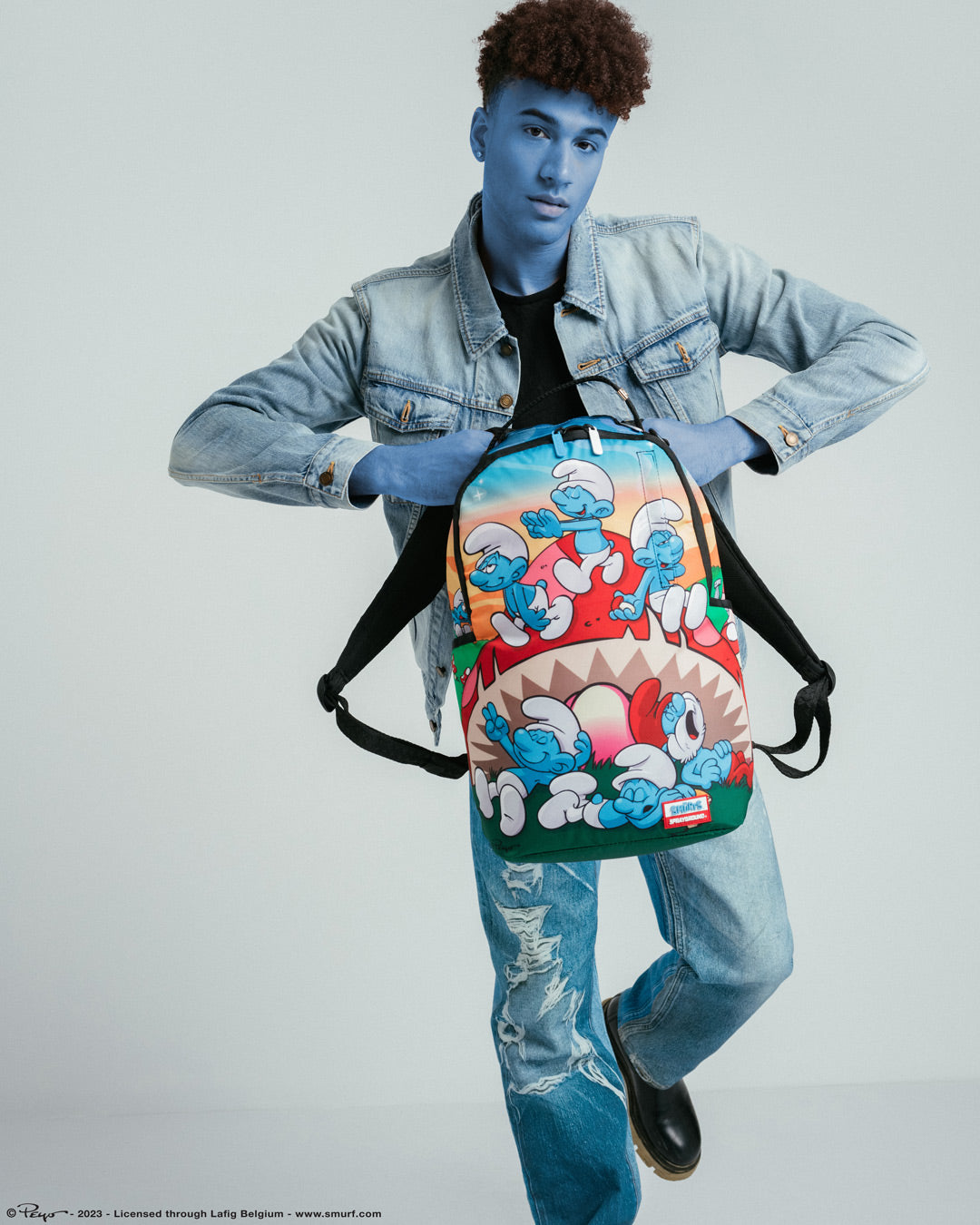 SPRAYGROUND SMURFS MUSHROOM CHILL BACKPACK