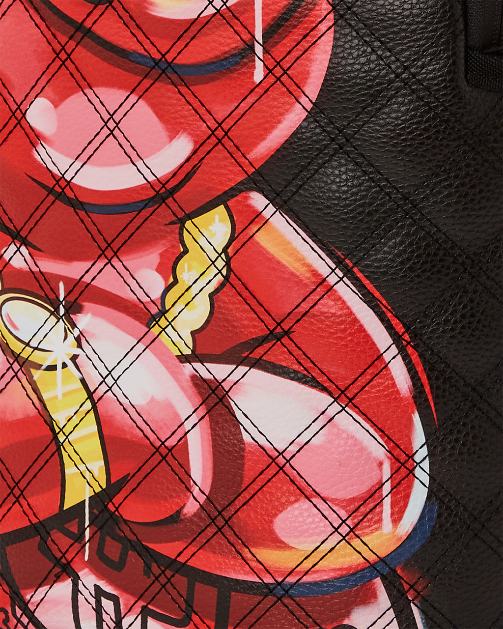 SPRAYGROUND QUILT HAND PAINTED DIABLO BEAR BACKPACK (DLXV)