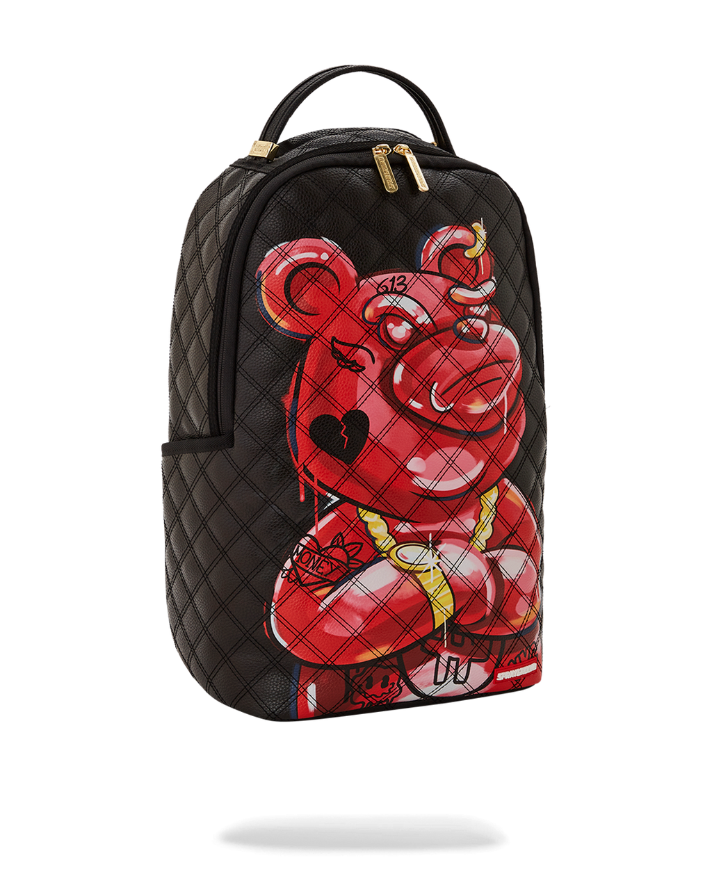 SPRAYGROUND QUILT HAND PAINTED DIABLO BEAR BACKPACK (DLXV)