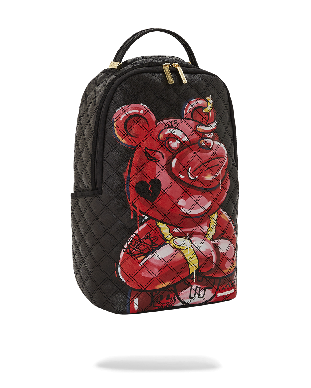 SPRAYGROUND QUILT HAND PAINTED DIABLO BEAR BACKPACK (DLXV)