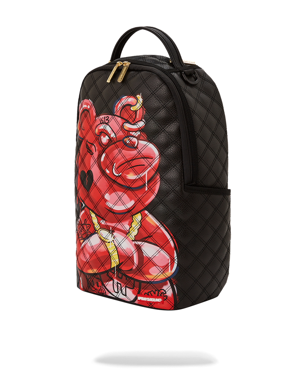 SPRAYGROUND QUILT HAND PAINTED DIABLO BEAR BACKPACK (DLXV)