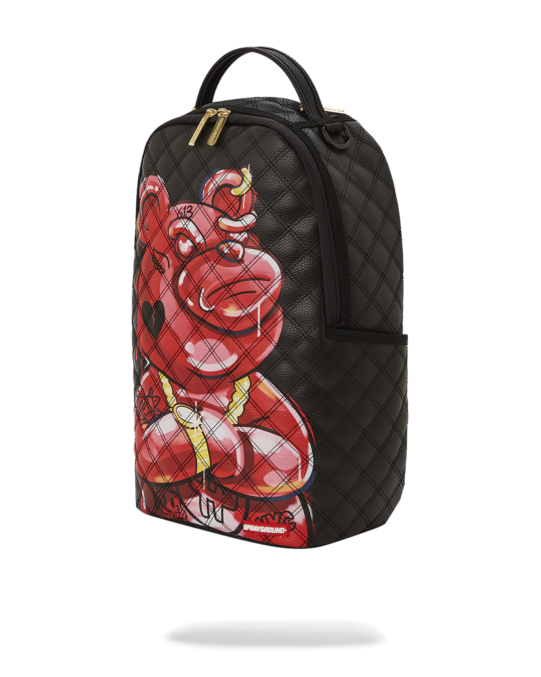 SPRAYGROUND QUILT HAND PAINTED DIABLO BEAR BACKPACK (DLXV)