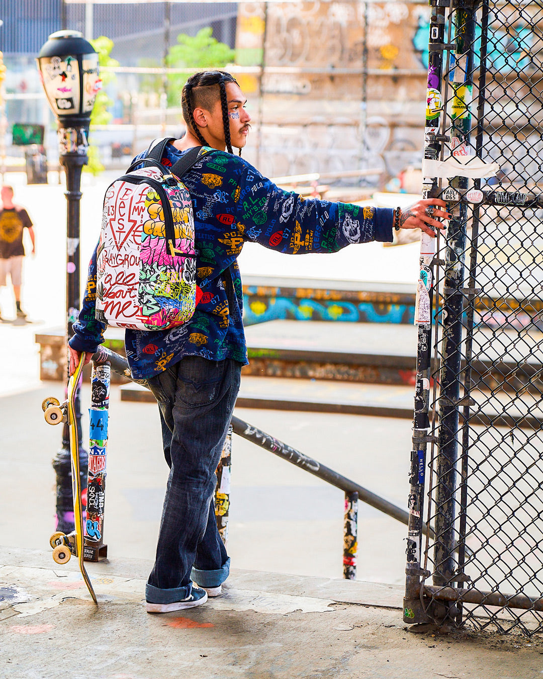SPRAYGROUND TRI-SPLIT GRAFFITI BACKPACK (DLXV)