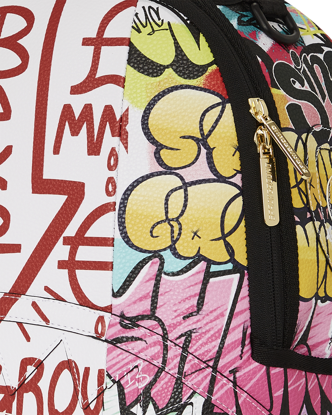 SPRAYGROUND TRI-SPLIT GRAFFITI BACKPACK (DLXV)