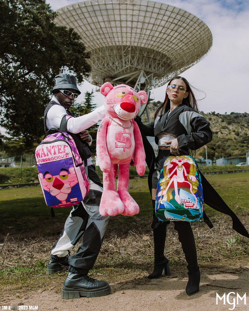SPRAYGROUND PINK PANTHER HEAVY LIES THE CROWN BACKPACK