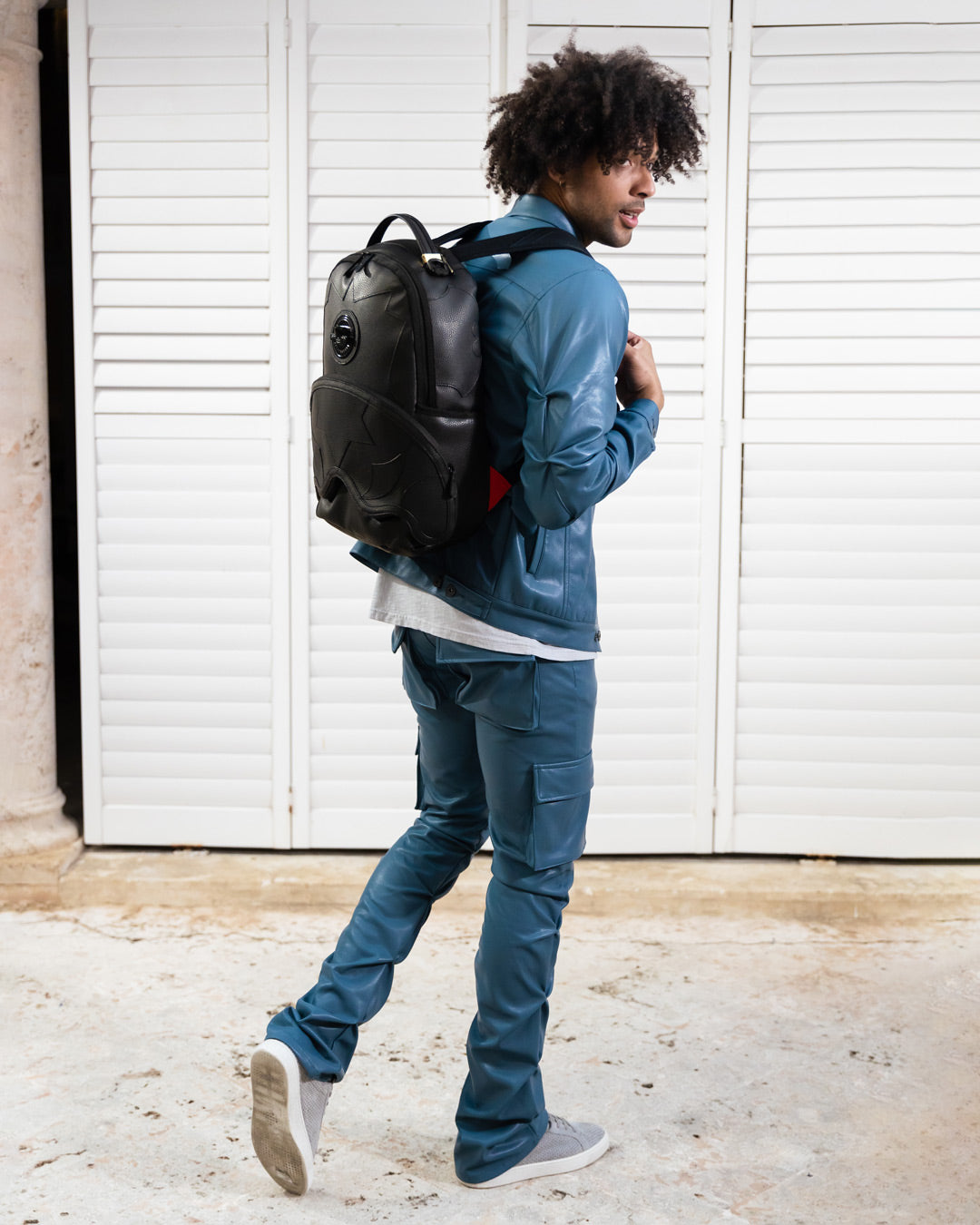 SPRAYGROUND HEAVY METAL SHARK BLACK BACKPACK (DLXV)