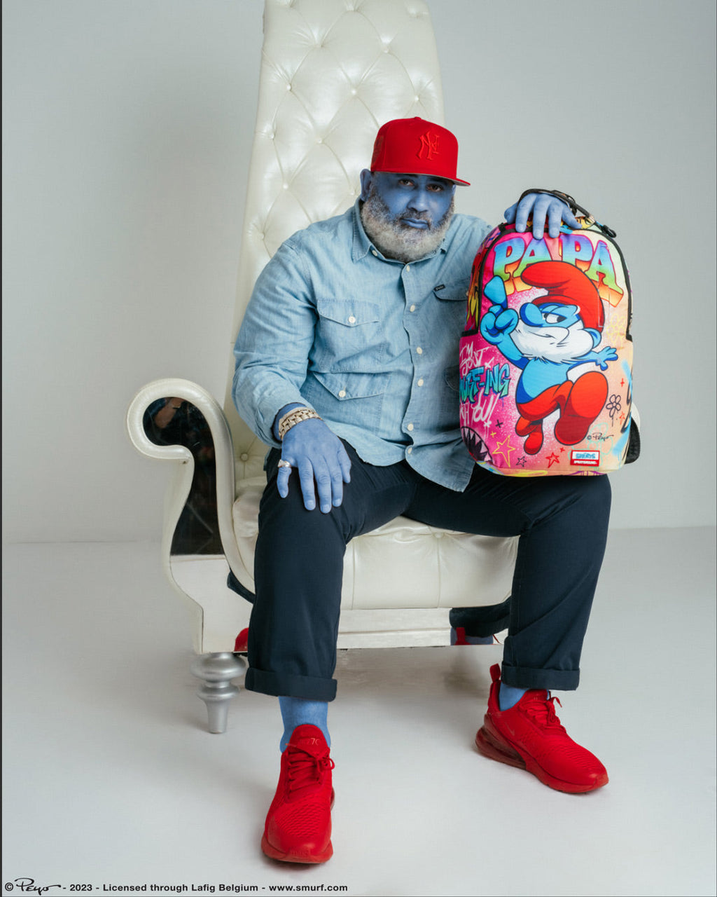 SPRAYGROUND PAPA SMURF ON THE RUN BACKPACK