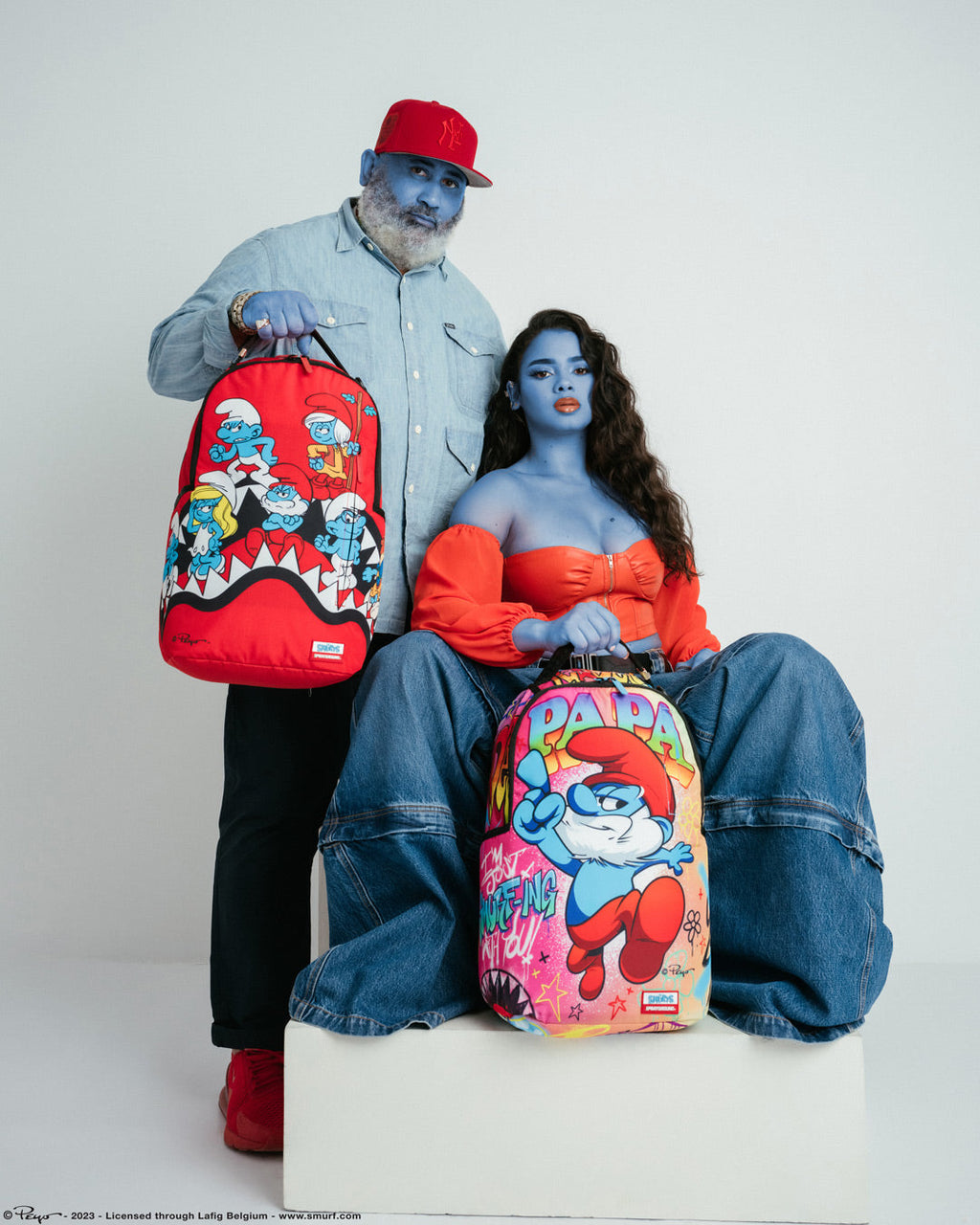 SPRAYGROUND PAPA SMURF ON THE RUN BACKPACK