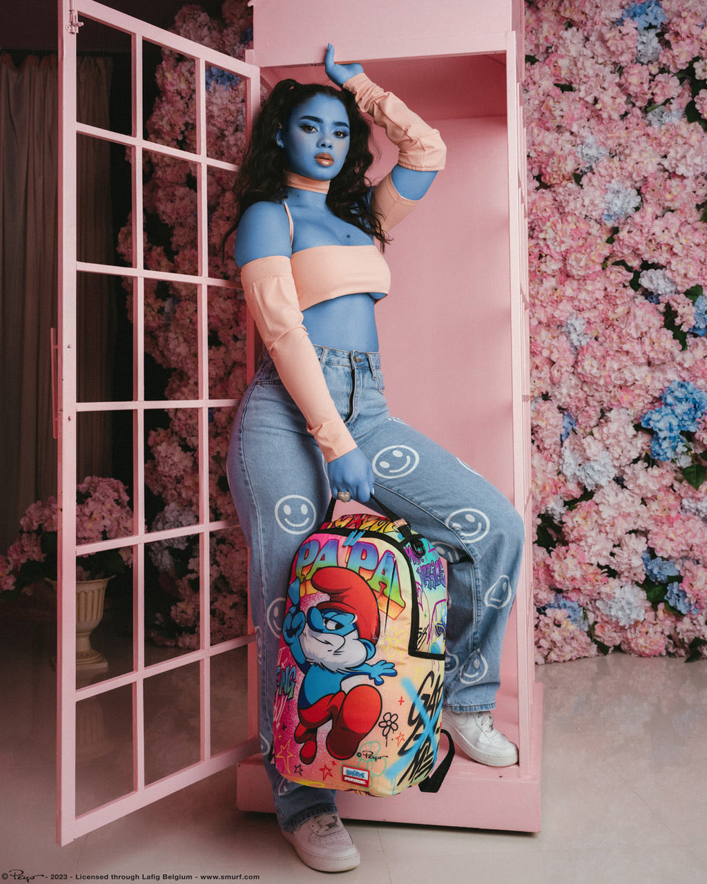SPRAYGROUND PAPA SMURF ON THE RUN BACKPACK