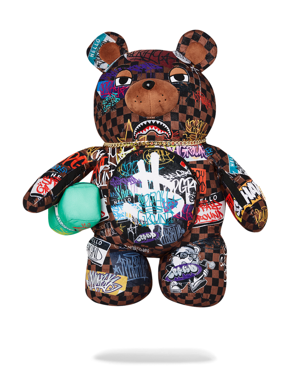 SPRAYGROUND SHARKS IN PARIS THE RIZZ MONEYBEAR TEDDYBEAR BACKPACK