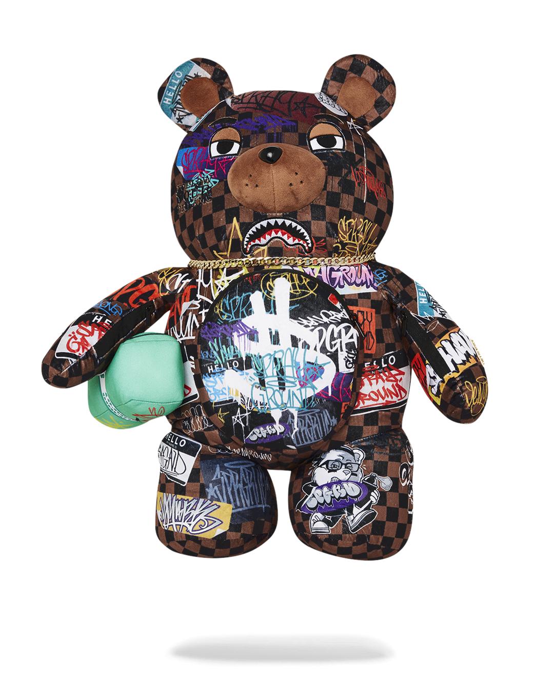 SPRAYGROUND SHARKS IN PARIS THE RIZZ MONEYBEAR TEDDYBEAR BACKPACK