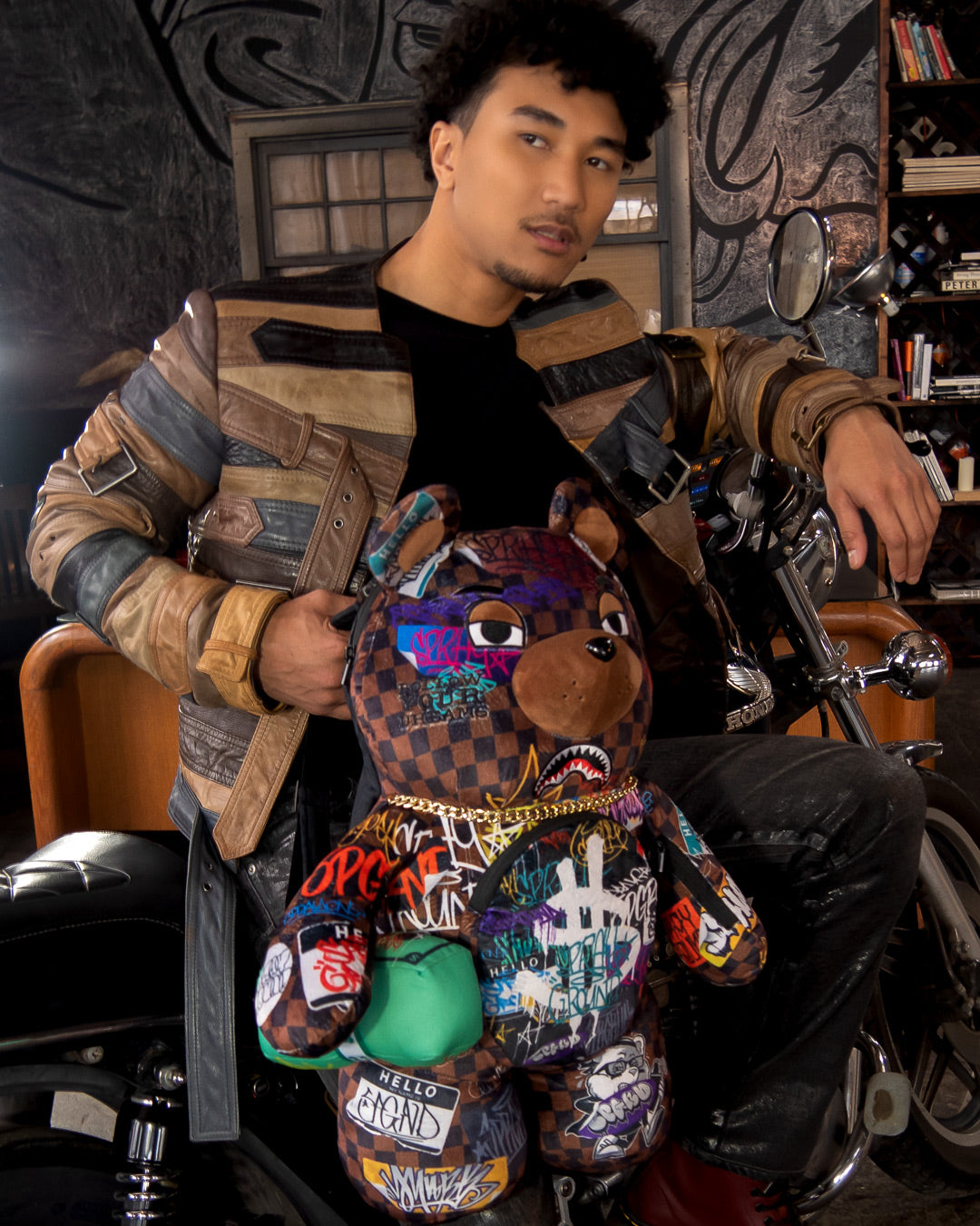 SPRAYGROUND SHARKS IN PARIS THE RIZZ MONEYBEAR TEDDYBEAR BACKPACK