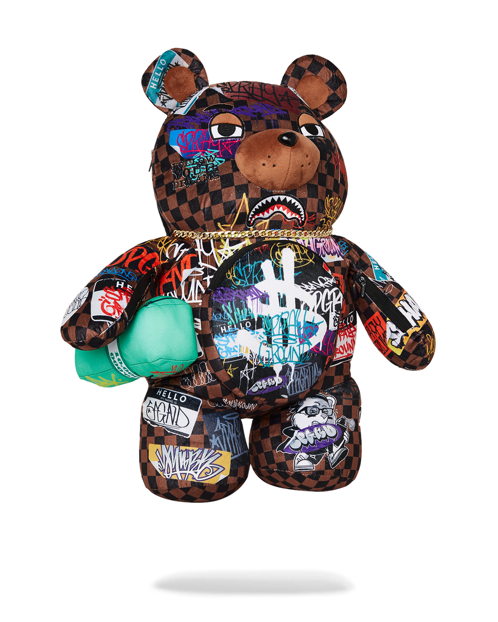 SPRAYGROUND SHARKS IN PARIS THE RIZZ MONEYBEAR TEDDYBEAR BACKPACK