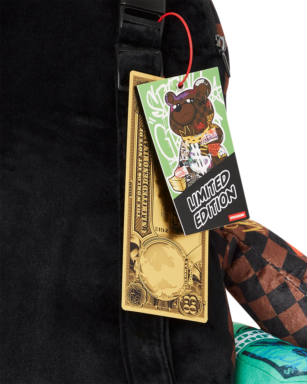 SPRAYGROUND SHARKS IN PARIS THE RIZZ MONEYBEAR TEDDYBEAR BACKPACK