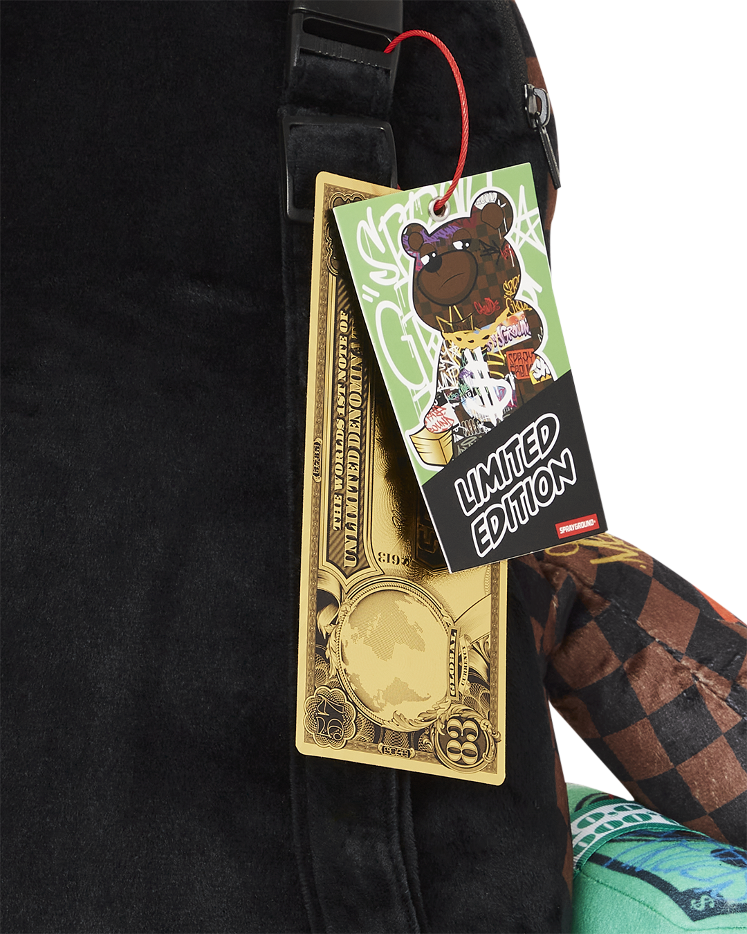 SPRAYGROUND SHARKS IN PARIS THE RIZZ MONEYBEAR TEDDYBEAR BACKPACK
