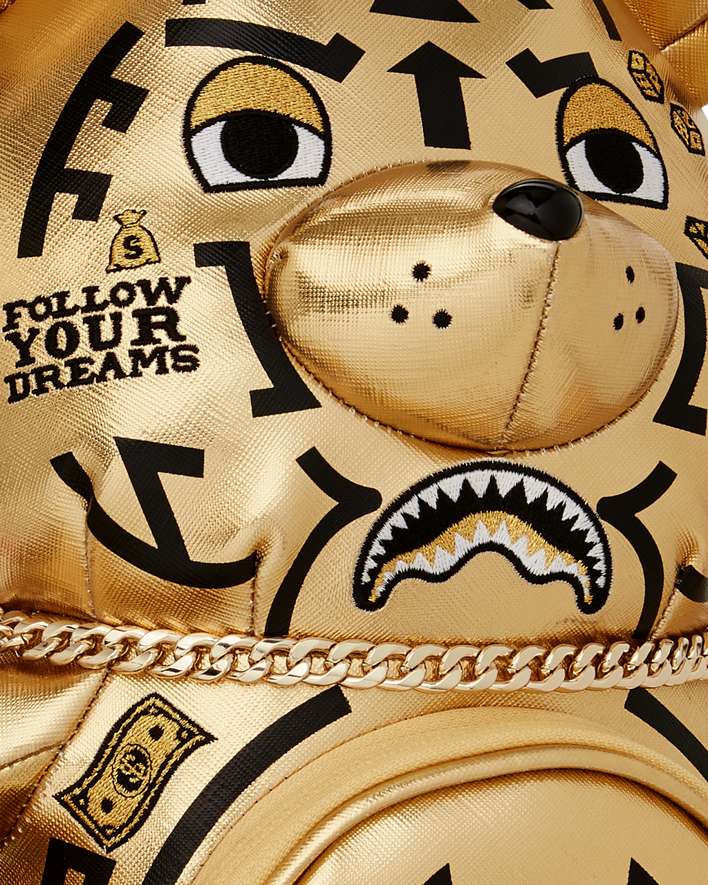 SPRAYGROUND A.I.8 AFRICAN INTELLIGENCE PATH TO THE FUTURE II MEDIUM MONEYBEAR TEDDYBEAR BACKPACK