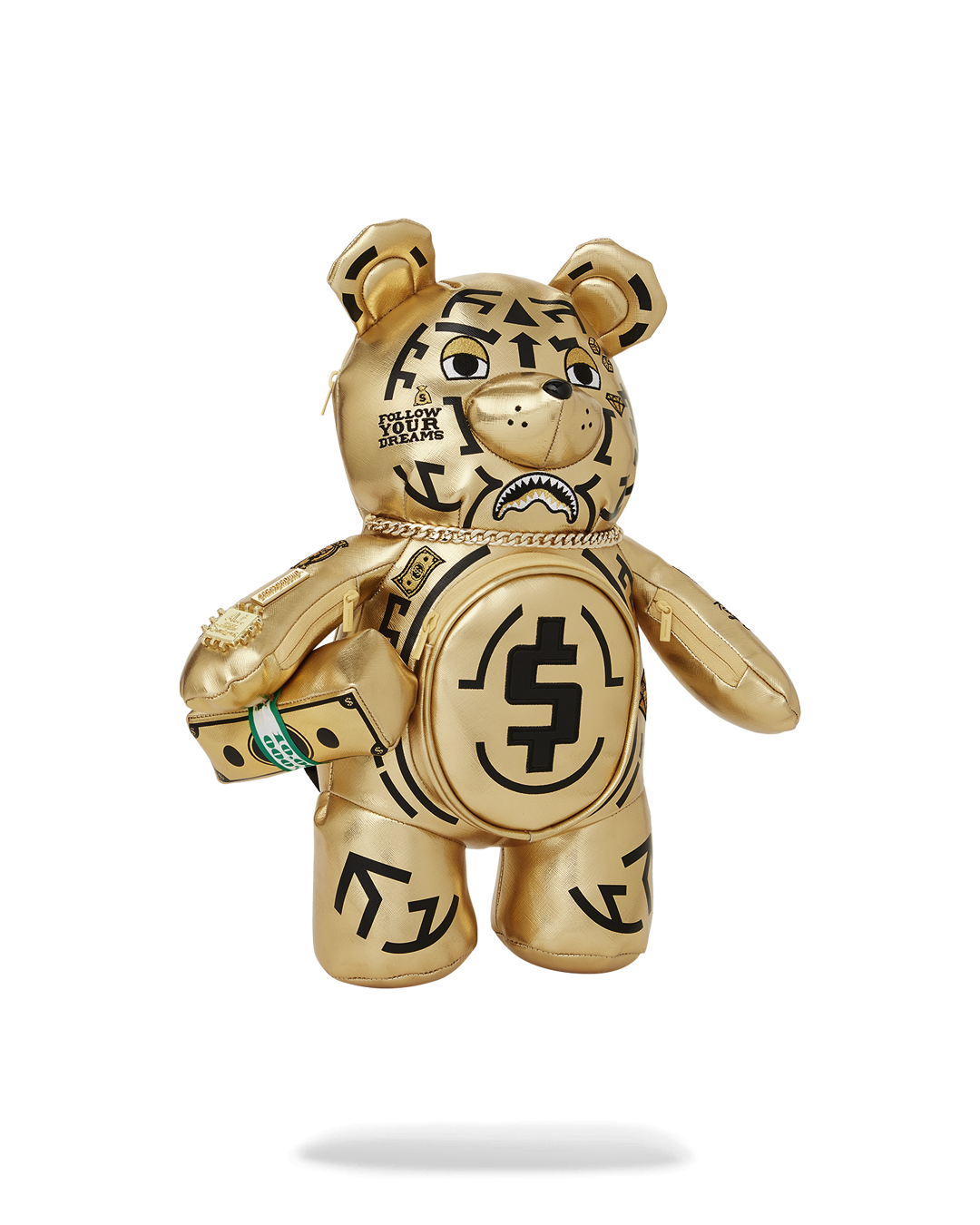 SPRAYGROUND A.I.8 AFRICAN INTELLIGENCE PATH TO THE FUTURE II MEDIUM MONEYBEAR TEDDYBEAR BACKPACK