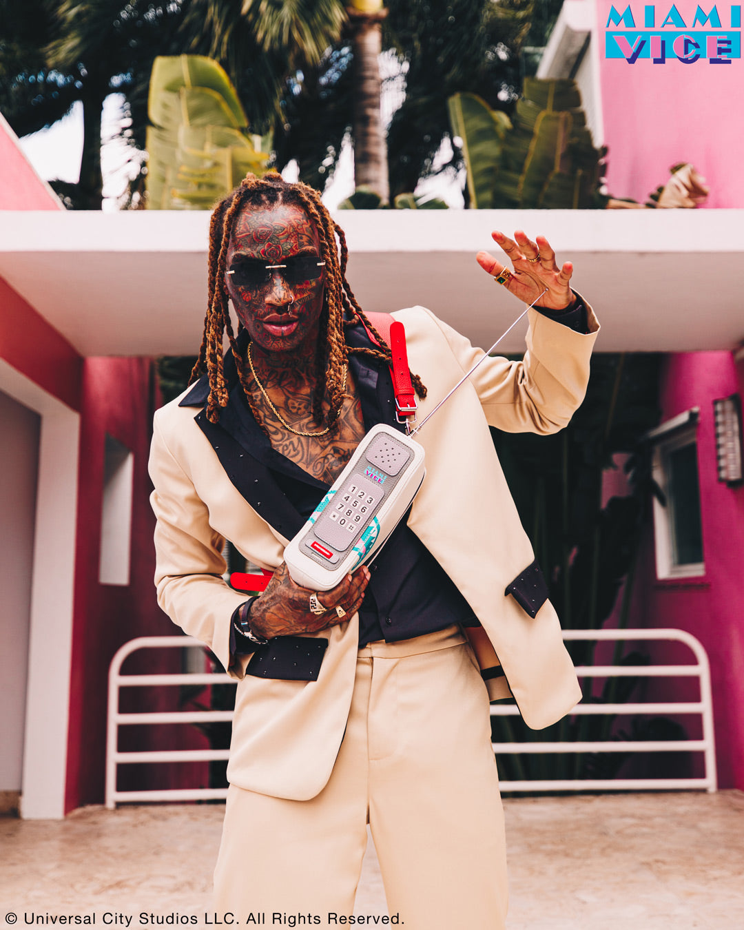 SPRAYGROUND MIAMI VICE CELLPHONE BACKPACK