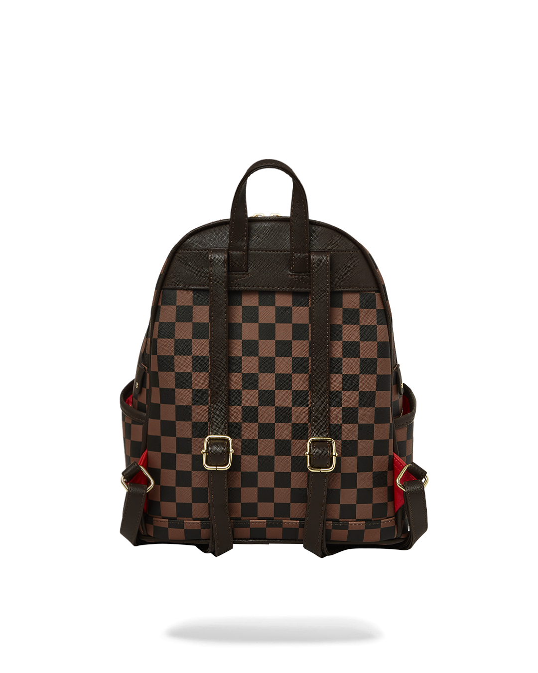SPRAYGROUND EXTERIOR GOLD ZIP POCKET SHARKS IN PARIS SAVAGE BACKPACK