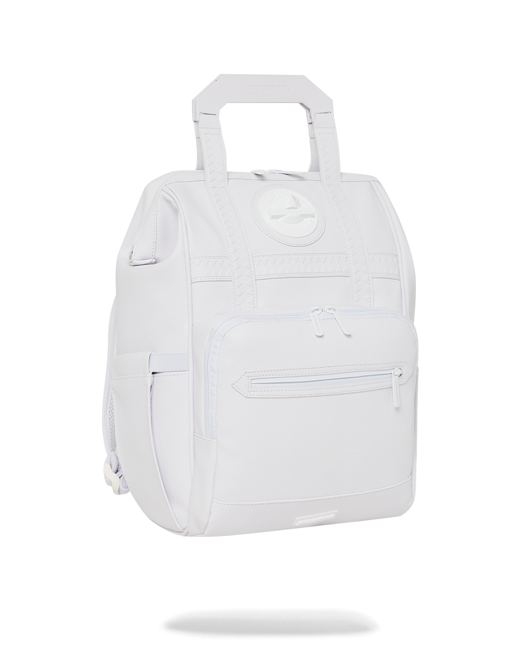 SPRAYGROUND HEAVY METAL SHARK WHITE OUT BIZ TOP OPENER BACKPACK