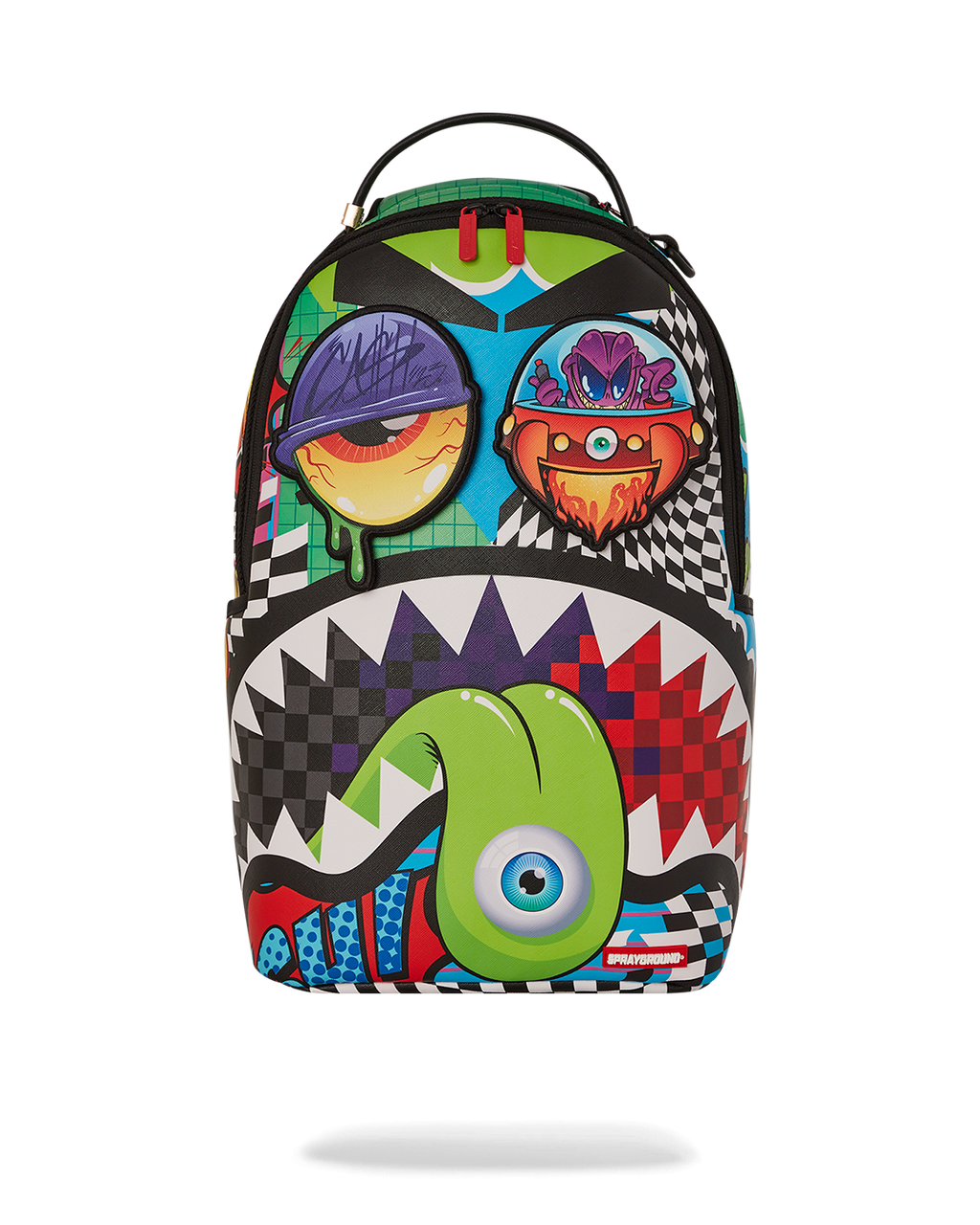 SPRAYGROUND PSYCHO WORLD OF FUN BACKPACK (WITH REMOVABLE VELCRO EYE PATCHES)