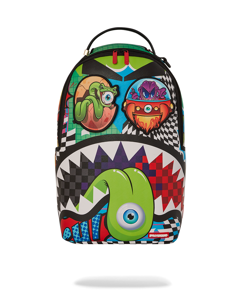 SPRAYGROUND PSYCHO WORLD OF FUN BACKPACK (WITH REMOVABLE VELCRO EYE PATCHES)