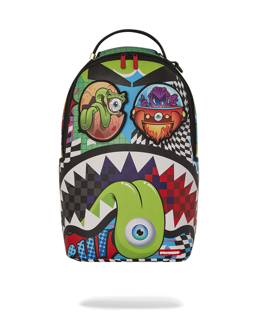 SPRAYGROUND PSYCHO WORLD OF FUN BACKPACK (WITH REMOVABLE VELCRO EYE PATCHES)