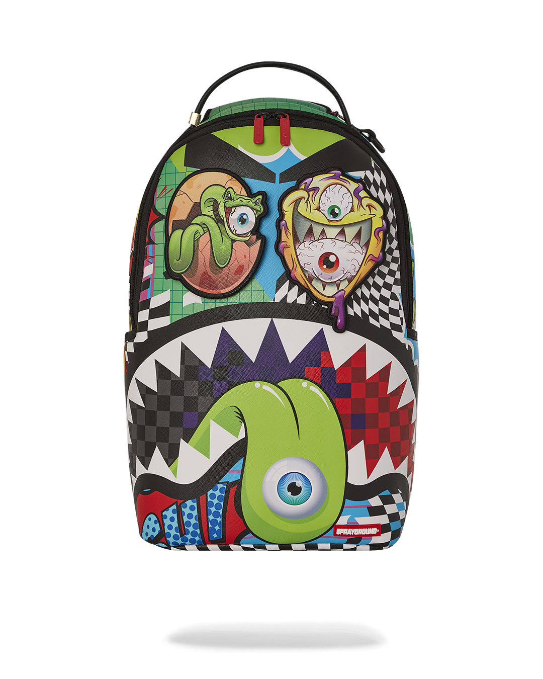 SPRAYGROUND PSYCHO WORLD OF FUN BACKPACK (WITH REMOVABLE VELCRO EYE PATCHES)